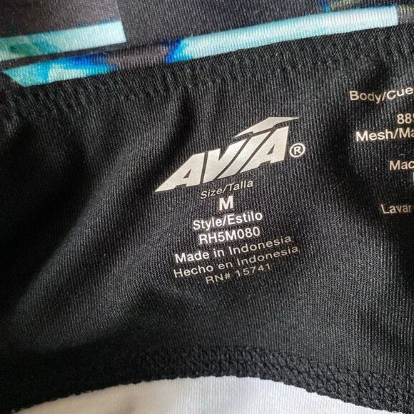 Avia Blue and Green Patchwork Cropped Leggings Medium - Picture 7 of 10